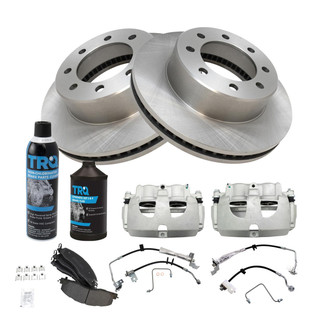 TRQ® - Disc Brake Kit with Semi-Metallic Pads, Calipers and Hoses