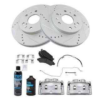 TRQ® - Performance Semi-Metallic Front Brake Kit