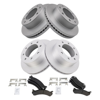 TRQ® - Performance Semi-Metallic Front and Rear Brake Kit
