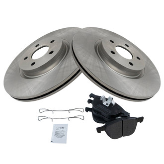 TRQ® - Front Disc Brake Kit with Semi-Metallic Pads