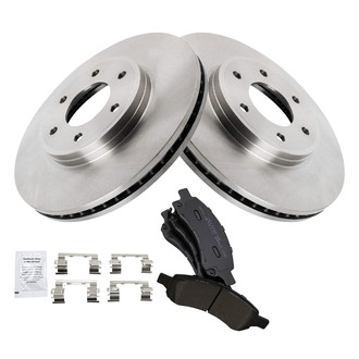 TRQ® - Front Disc Brake Kit with Semi-Metallic Pads