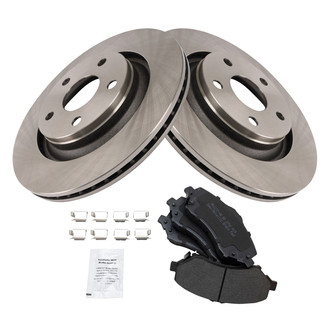 TRQ® - Front Disc Brake Kit with Semi-Metallic Pads