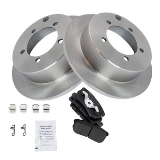 TRQ® - Rear Disc Brake Kit with Semi-Metallic Pads