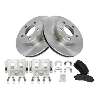 TRQ® - Front Disc Brake Kit with Semi-Metallic Pads and Calipers