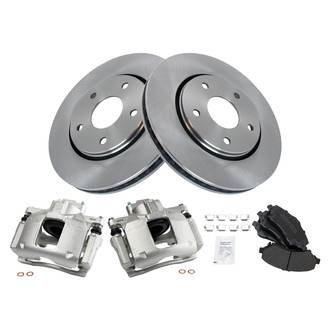TRQ® - Front Disc Brake Kit with Semi-Metallic Pads and Calipers