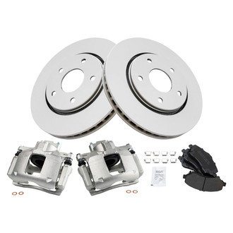 TRQ® - Front Disc Brake Kit with Semi-Metallic Pads and Calipers