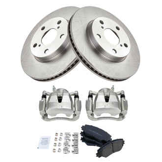 TRQ® - Front Disc Brake Kit with Semi-Metallic Pads and Calipers