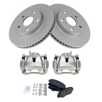 TRQ® - Front Disc Brake Kit with Semi-Metallic Pads and Calipers