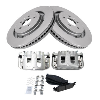 TRQ® - Front Disc Brake Kit with Semi-Metallic Pads and Calipers
