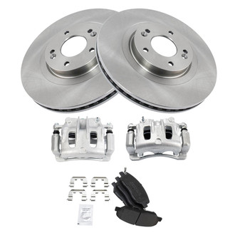 TRQ® - Front Disc Brake Kit with Semi-Metallic Pads and Calipers