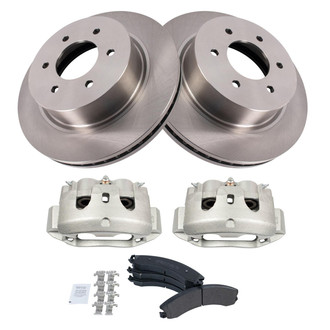 TRQ® - Front Disc Brake Kit with Semi-Metallic Pads and Calipers
