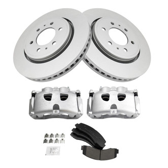 TRQ® - Front Disc Brake Kit with Semi-Metallic Pads and Calipers