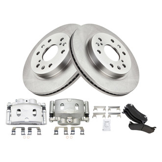 TRQ® - Front Disc Brake Kit with Semi-Metallic Pads and Calipers