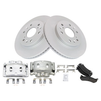 TRQ® - Front Disc Brake Kit with Semi-Metallic Pads and Calipers