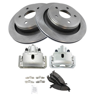 TRQ® - Rear Disc Brake Kit with Semi-Metallic Pads and Calipers