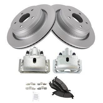 TRQ® - Rear Disc Brake Kit with Semi-Metallic Pads and Calipers