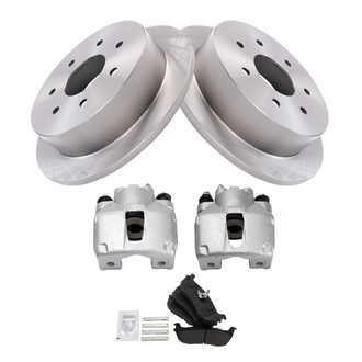 TRQ® - Rear Disc Brake Kit with Semi-Metallic Pads and Calipers