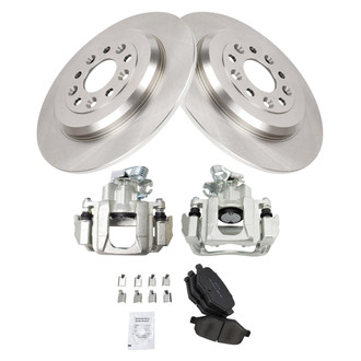 TRQ® - Rear Disc Brake Kit with Semi-Metallic Pads and Calipers