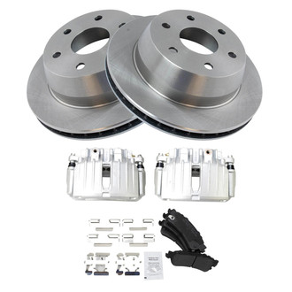 TRQ® - Rear Disc Brake Kit with Semi-Metallic Pads and Calipers