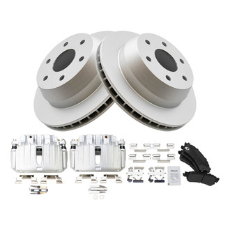 TRQ® - Rear Disc Brake Kit with Semi-Metallic Pads and Calipers