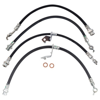 TRQ® - Front and Rear Brake Hydraulic Hose Kit