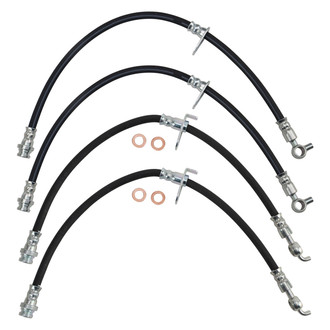 TRQ® - Front and Rear Brake Hydraulic Hose Kit