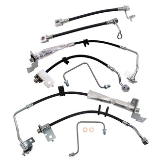 TRQ® - Front and Rear Brake Hydraulic Hose Kit
