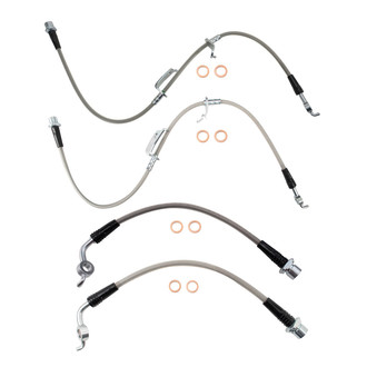TRQ® - Front and Rear Brake Hydraulic Hose Kit