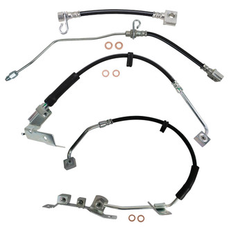 TRQ® - Front and Rear Brake Hydraulic Hose Kit