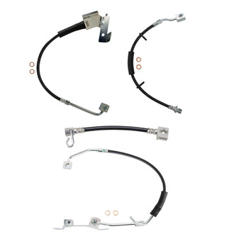 TRQ® - Front and Rear Brake Hydraulic Hose Kit