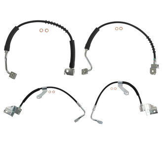 TRQ® - Front and Rear Brake Hydraulic Hose Kit