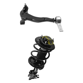 TRQ® - Front Passenger Side Strut and Control Arm Kit