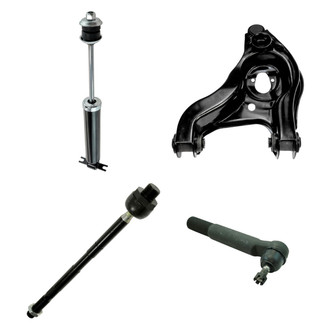TRQ® - Front Driver Side Shock Absorber with Control Arm and Tie Rod End Kit