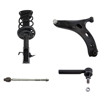 TRQ® - Front Driver Side Complete Strut Assembly with Control Arm and Tie Rod End Kit