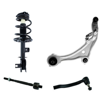 TRQ® - Front Driver Side Complete Strut Assembly with Control Arm and Tie Rod End Kit