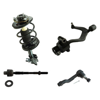 TRQ® - Front Driver Side Complete Strut Assembly with Control Arm and Tie Rod End Kit