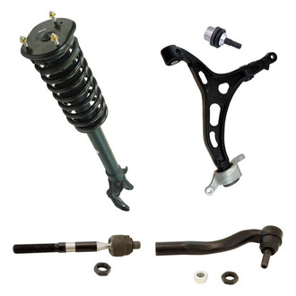 TRQ® - Front Driver Side Complete Strut Assembly with Control Arm and Tie Rod End Kit