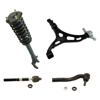 TRQ® - Front Driver Side Complete Strut Assembly with Control Arm and Tie Rod End Kit