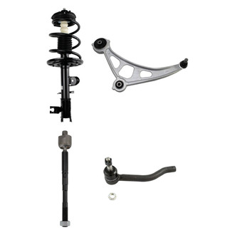 TRQ® - Front Driver Side Complete Strut Assembly with Control Arm and Tie Rod End Kit