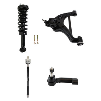 TRQ® - Front Driver Side Complete Strut Assembly with Control Arm and Tie Rod End Kit
