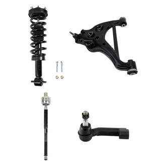 TRQ® - Front Driver Side Complete Strut Assembly with Control Arm and Tie Rod End Kit