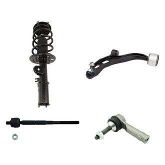 TRQ® - Front Driver Side Complete Strut Assembly with Control Arm and Tie Rod End Kit