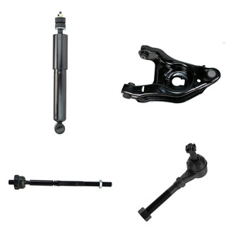 TRQ® - Front Driver Side Shock Absorber with Control Arm and Tie Rod End Kit