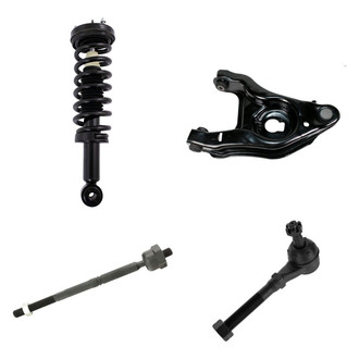 TRQ® - Front Driver Side Complete Strut Assembly with Control Arm and Tie Rod End Kit