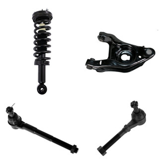 TRQ® - Front Driver Side Complete Strut Assembly with Control Arm and Tie Rod End Kit