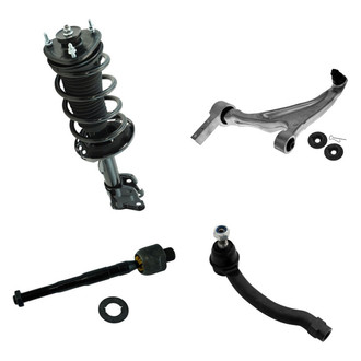 TRQ® - Front Driver Side Complete Strut Assembly with Control Arm and Tie Rod End Kit