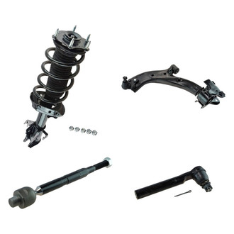 TRQ® - Front Driver Side Complete Strut Assembly with Control Arm and Tie Rod End Kit
