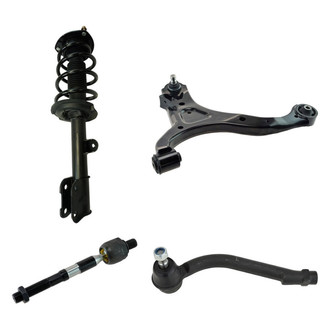 TRQ® - Front Driver Side Complete Strut Assembly with Control Arm and Tie Rod End Kit
