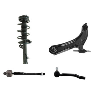 TRQ® - Front Driver Side Complete Strut Assembly with Control Arm and Tie Rod End Kit