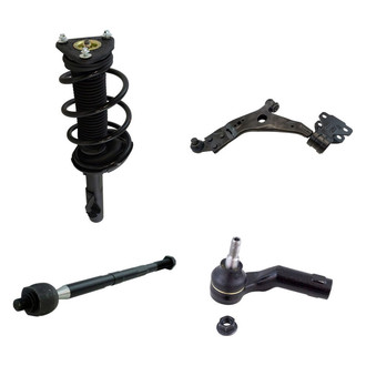 TRQ® - Front Driver Side Complete Strut Assembly with Control Arm and Tie Rod End Kit